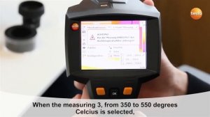 Thermal imager testo 875i: Setting the measuring range and using the high temperature option (10/15