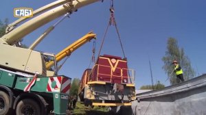Выгрузка тепловоза ТГМ 23