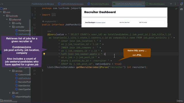 3. Display and Retrieve Jobs - Part 2 (7. Recruiter Dashboard)