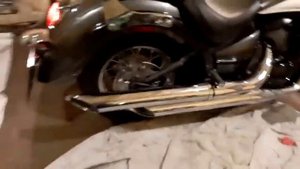 Результат установки родного выхлопа на Kawasaki vulcan vn900 classic