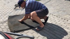 Как очистить ковролин Авто от песка.