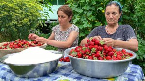 30кг Клубники! Рецепт Клубничного пирога с настоящим Вареньем! Жизнь в деревне
