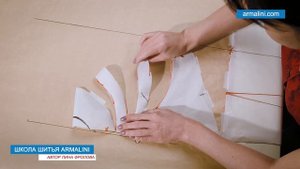 Драпировка "качели". Часть 2.  Для кроя без нагрудной вытачки