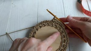 ?корзина из ДЖУТА ? с крышкой , плотный узор