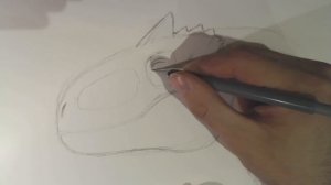 How To Draw Indominus Rex Head - Part 1 - Base Head Shape