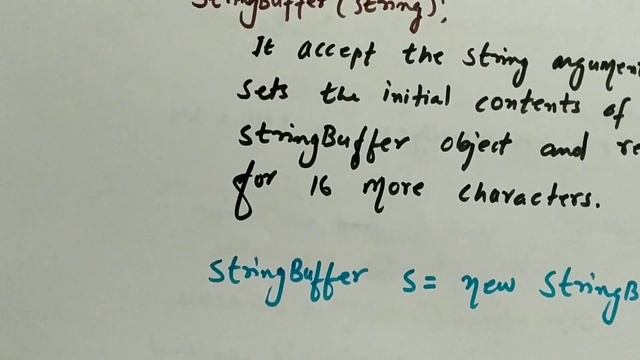 StringBuffer class in Java