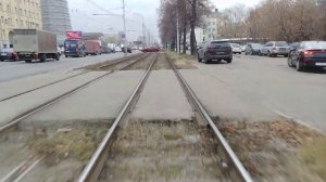 Москва трамвай Витязь-М маршрут № 24 Новогиреево - Курский вокзал (2.5х скорость)