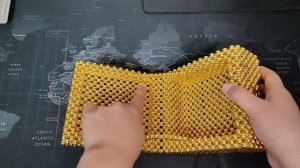 🔴 Шкатулка из бусин. Моя первая золотая шкатулка из золотых бусин.