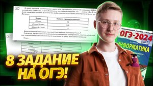 Разбор всех типов 8 задания ОГЭ по информатике