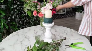 Мастер-класс по флористике: декорирование подсвечника