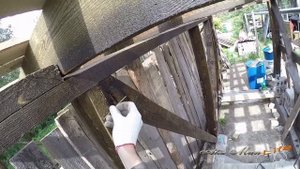 Как закрепить укосину в каркасном сарае своими руками,силами ))Приятного просмотра)) 05.09.2019.