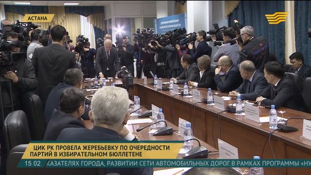 В ЦИК РК состоялась жеребьевка о включении наименований партий в избирательный бюллетень смотреть онлайн