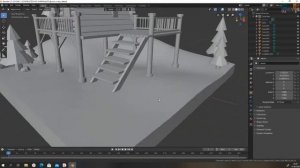 Домик в лесу в Blender|Моделирование