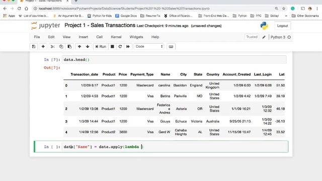 Update Rows in a DataFrame using Lambda #pandas #python #jupyternotebook #lambdaexpression