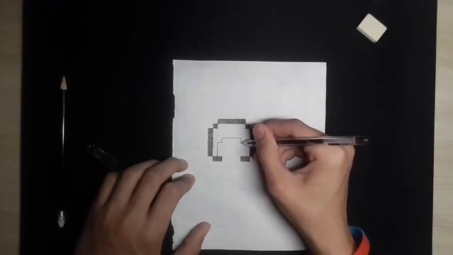 Как нарисовать железный шлем Minecraft. смотреть онлайн