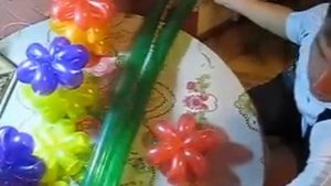 Flowers from balloons Цветы из шариков (Ромашка из воздушных шариков ( шдм)) №2