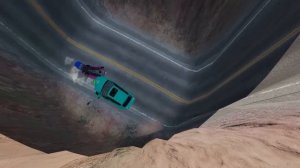 Гигантские и маленькие автомобили против Гигантской ямы – BeamNG.Drive