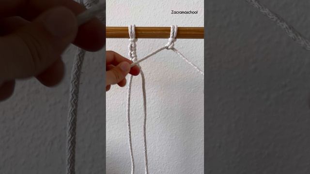Соединение цепочек фриволите квадратным узлом #макраме #урокимакраме #diy #macrame