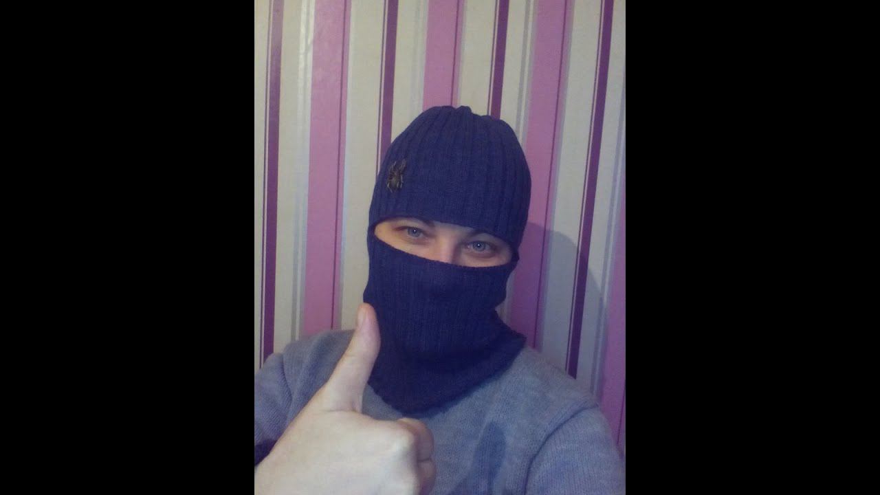 Вязаная балаклава на однофантурной машине. смотреть онлайн