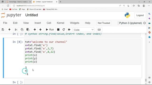 #python #jupyter PYTHON STRING METHOD-FIND METHOD-INDEX METHOD-HOW TO USE PYTHON METHODS JUPYTER