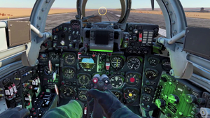 Первый вылет на реактивном ударном самолете Су-7БМК в VR шлеме в War Thunder.