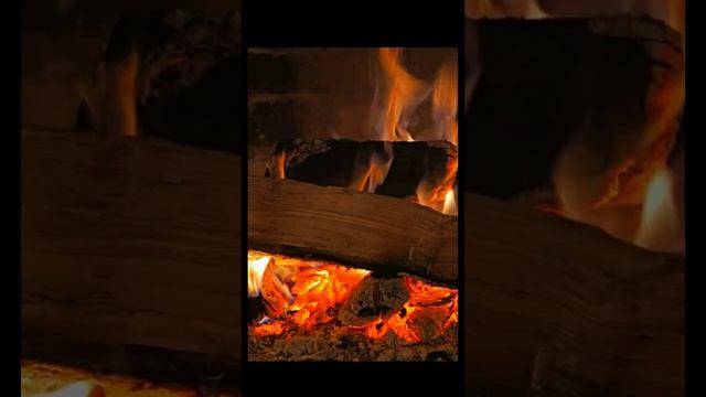 Лес. Ночь. Звук костра в лесу у реки