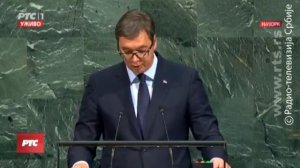 Govor predsednika Vučića pred Generalnom skupštinom UN