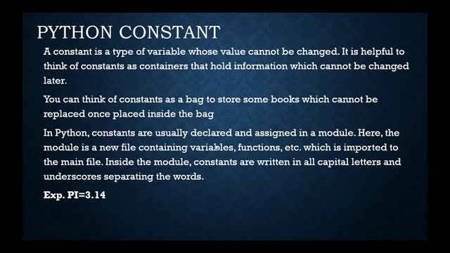 use Keyword And Constant In Python (Hindi) смотреть онлайн