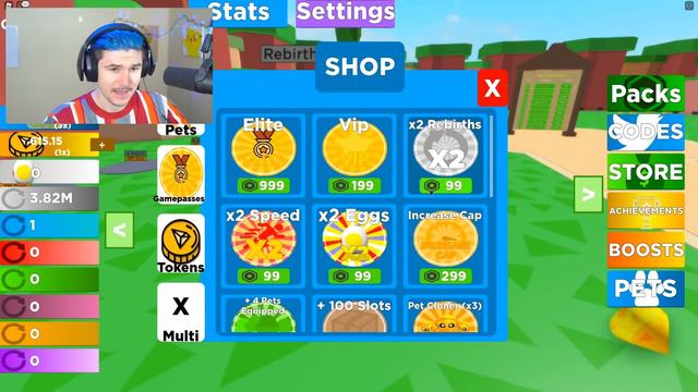 Getting A FULL TEAM Of DEVELOPER PETS And INSANE Rebirths In Rebirth Simulator! (Roblox)