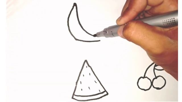 Draw yummy Fruits with song for kids/Рисование Фрукты для Детей / Bolalar uchun mevalarni chizish