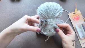Материалы для вязания крючком игрушки Ежик в тумане