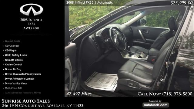 Used 2008 Infiniti FX35 | Sunrise Auto Sales, Rosedale, NY - SOLD смотреть онлайн