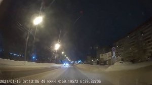 Daocam UNO WiFi, GPS - пример записи передней камеры ночью