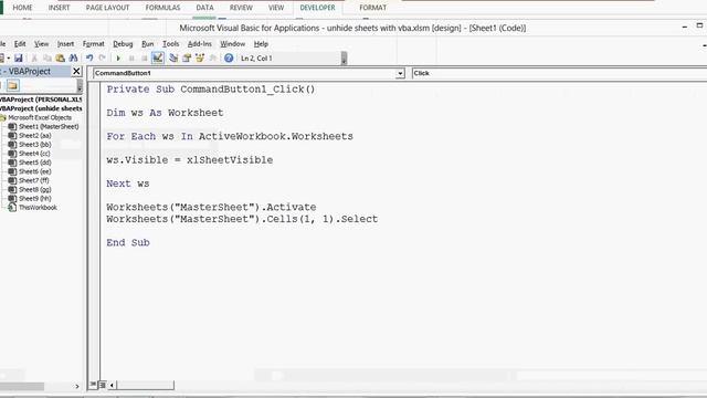 VBA Code to Unhide all Hidden Sheets - Macro Example By Exceldestination смотреть онлайн