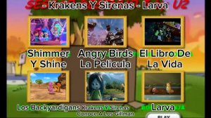 Shimmer Y Shine - Angry Birds La Pelicula - Krakens Y Sirenas - Larva 6 En 1 DVD Menu Pirata