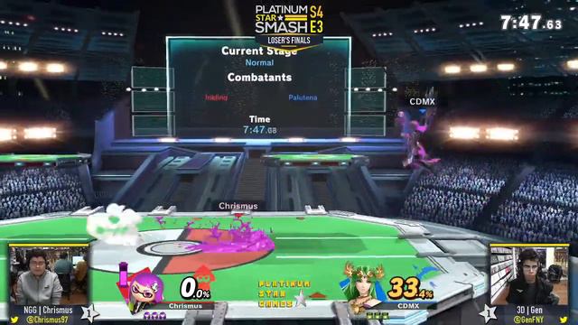 PSS S4:E3 - 3D  Gen Palutena Vs. NGG  Chrismus Inkling - L Finals