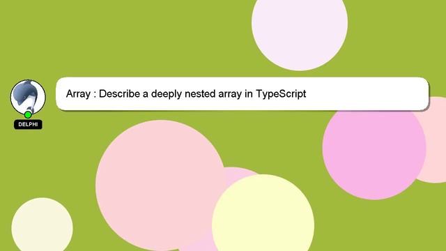 Array : Describe a deeply nested array in TypeScript смотреть онлайн
