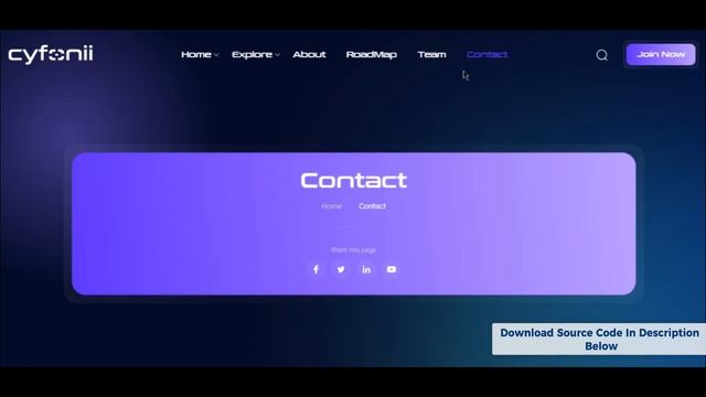 Cyfonii – NFT Portfolio HTML Template With HTML CSS And JAVASCRIPT | FREE Source Code смотреть онлайн