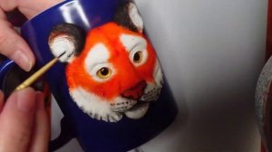 Лепим тигра из полимерной глины. Тонировка сухой пастелью