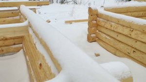 Сруб бани 3.8х3.8+2м выноса. (Ручная рубка)