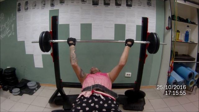Ruks Gym Трицепсы. Жим штанги обратным хватом, лёжа на горизонтальной скамье