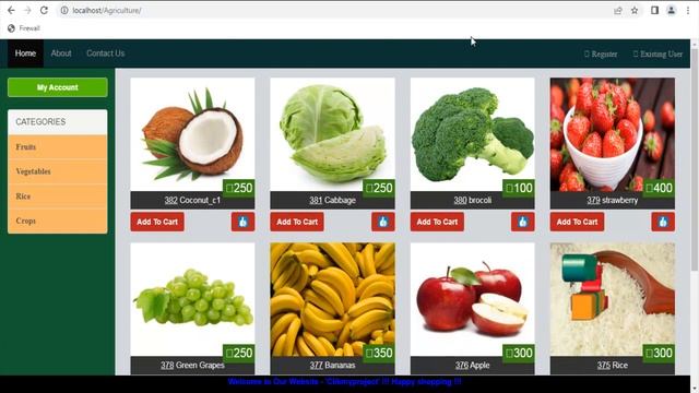 PHP WEB APPLICATION PROJECT - Online Shopping for Agricultural Products - ClickMyProject