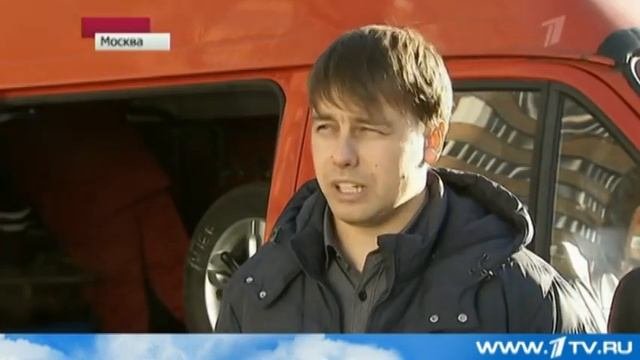 Наш мобильный шиномонтаж на 1 канале. Москва, май 2014.