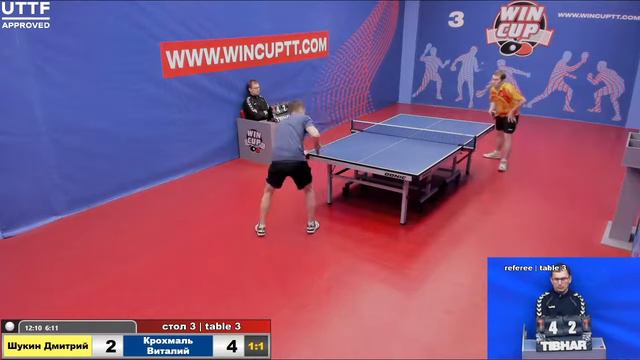 Шукин Дмитрий 2-3 Крохмаль Виталий  Турнир Восток 5 WINCUP 05.04.21 Прямая Трансляция Зал3