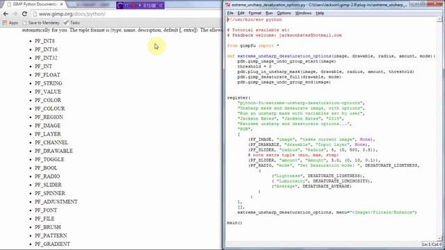 Gimp Scripting: Python Fu, How to create a UI (User Interface)