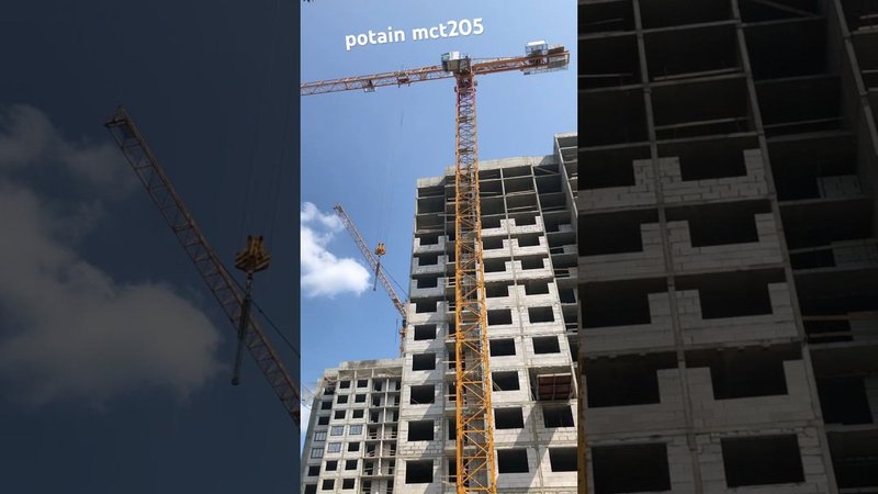 О КРАНАХ | Башенный кран Potain MCT205 #shorts