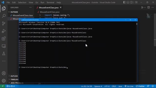 4 - Implement MouseEvents and Global Graphics object to draw 2D graphics using Java смотреть онлайн