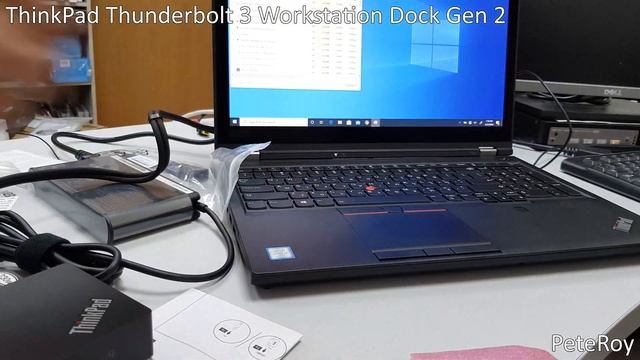 Unboxing ThinkPad Thunderbolt 3 Workstation Dock Gen 2 and connecting to Lenovo ThinkPad P53