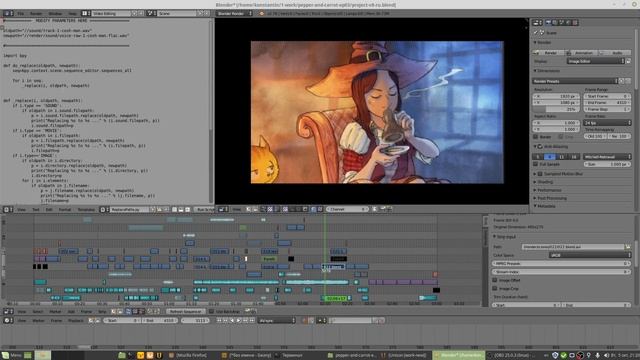 Массовая замена путей в монтаже Blender (реальный пример из производства) смотреть онлайн