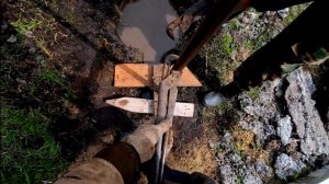 Бурние вручную полный процесс с цементацией затрубного пространство